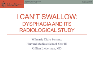 I Can't Swallow : Dysphagia and Its Radiological Study