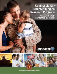 DOD/CDMRP FY2015 Annual Report