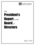 President’s Report Board Directors