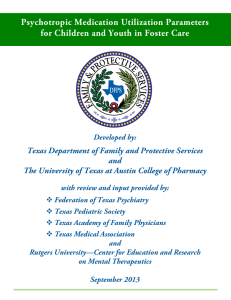 Department of Family and Protective Services - 2013 Psychotropic Medication Utilization Parameters