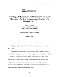 “The Impact of Financial Institutions and Financial ‘Liquidity Lock’ ”