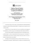 “Defining Financial Stability, and Some Policy Implications of Applying the Definition”