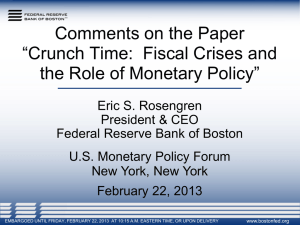 Comments on the Paper “Crunch Time:  Fiscal Crises and