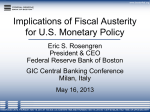 Implications of Fiscal Austerity for U.S. Monetary Policy