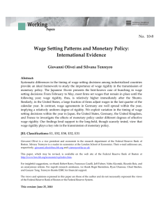 Wage Setting Patterns and Monetary Policy: International Evidence No.  10-8