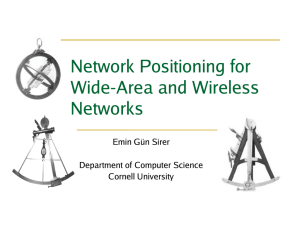 Network Positioning for Wide-Area and Wireless Networks.
