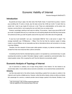 Kohsuke Kawaguchi's ppaper, "Economic Viability of the Internet"