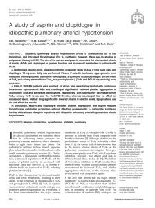 A study of aspirin and clopidogrel in idiopathic pulmonary arterial hypertension