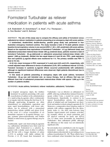 Formoterol Turbuhaler as reliever medication in patients with acute asthma