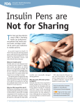 Insulin Pens are Not for Sharing T