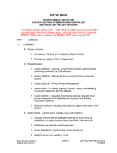 Room Controller System CSI Specification (pdf document)