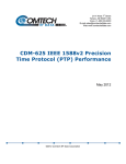 CDM-625 IEEE 1588v2 Precision Time Protocol (PTP) Performance