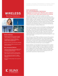 Xilinx Wireless Backhaul Solutions