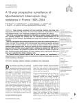 A 10-year prospective surveillance of Mycobacterium tuberculosis drug resistance in France 1995–2004
