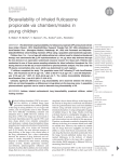 Bioavailability of inhaled fluticasone propionate via chambers/masks in young children
