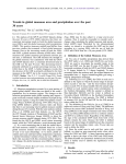 Trends in Global Monsoon Area and Precipitation over the Past 30 Years