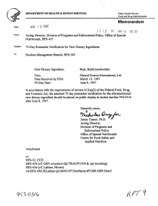 Memorandum 5 1997 .- :1 ~ ,’; ~