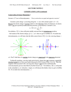 Lecture Notes 02: Conservation Laws (Continued): Conservation of Linear Momentum, Maxwell's Stress Tensor