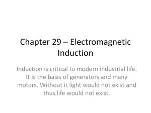 Chapter 29 Electromagnetic Induction
