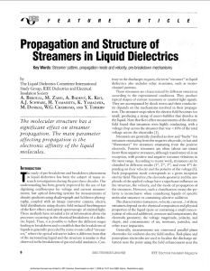 Beroual, A., M. Zahn, A. Badent, K. Kist, A.J. Schwabe, H. Yamashita, K. Yamazawa, M. Danikas, W.G. Chadband, and Y. Torshin, Propagation and Structure of Streamers in Liquid Dielectrics, IEEE Electrical Insulation Magazine, Vol. 14, No. 2, pp. 6-17, March-April 1998