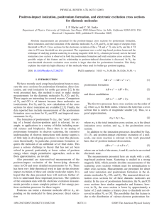 "Positron-impact ionization, positronium formation, and electronic excitation cross sections for diatomic molecules" Phys. Rev. A 72 (2005), 062713. J. P. Marler and C.M. Surko (PDF)