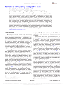 "Formation of Buffer-Gas-Trap Based Positron Beams" Phys. Plasmas 22 , 033501 (2015) M. R. Natisin, J. R. Danielson, and C. M. Surko New (PDF)