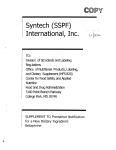 Syntech (SSPF) International, Inc.