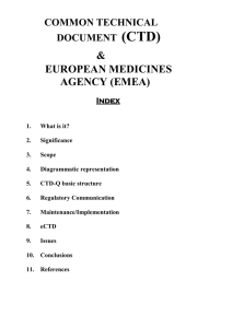(CTD) &amp; EUROPEAN MEDICINES