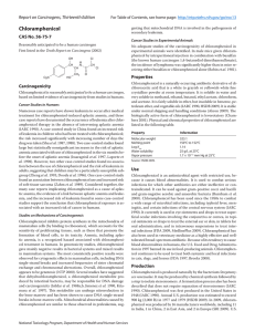 Chloramphenicol Report on Carcinogens, Thirteenth Edition CAS No. 56-75-7