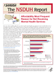 NSDUH The Report Affordability Most Frequent