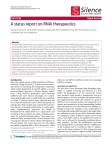 A status report on RNAi therapeutics Open Access Review