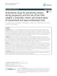 Antimalarial drugs for preventing malaria weight: a systematic review and meta-analysis
