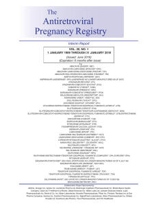 Antiretroviral Pregnancy Registry  The