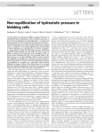 Non-equilibration of hydrostatic pressure in blebbing cells Guillaume T. Charras
