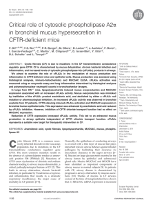 Critical role of cytosolic phospholipase A2a in bronchial mucus hypersecretion in