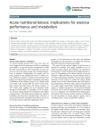 Acute nutritional ketosis: implications for exercise performance and metabolism Open Access