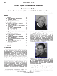 Sodium-Coupled Neurotransmitter Transporters Baruch I. Kanner* and Elia Zomot