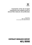 Examination of the role of signal transduction and oxidative stress in