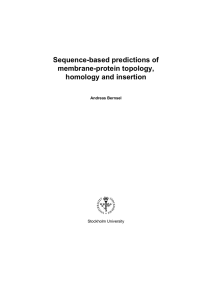 Sequence-based predictions of membrane-protein topology, homology and insertion