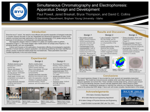 Simultaneous Chromatography and Electrophoresis: Apparatus Design and Development