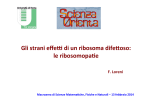 Gli strani effetti di un ribosoma difettoso: le ribosomopatie