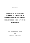 ESTUDIOS DE ASOCIACIÓN GENÉTICA Y DETECCIÓN DE MUTACIONES EN