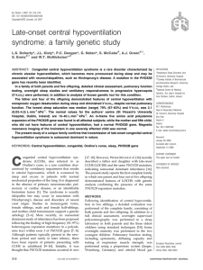 Late-onset central hypoventilation syndrome: a family genetic study
