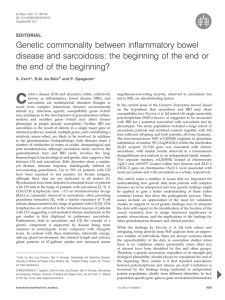 Genetic commonality between inflammatory bowel the end of the beginning?