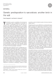 Genetic predisposition to sarcoidosis: another brick in the wall EDITORIAL