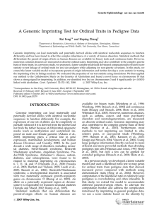 A Genomic Imprinting Test for Ordinal Traits in Pedigree Data