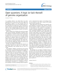 Open questions: A logic (or lack thereof) of genome organization COMMENT Open Access