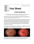 Fact Sheet   Usher Syndrome
