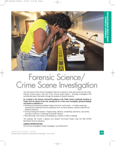 Forensic Science/ Crime Scene Investigation N IO