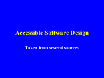 Accessible Software Design Taken from several sources